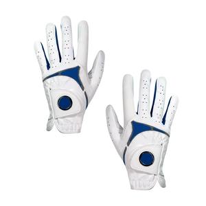 Gants de golf unisexes en cuir personnalisés avec impression, en cuir de chèvre, marqueur de balle magnétique amovible, logo personnalisé, sportifs à doigts complets - Product Image 1