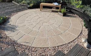 Médaillon de pavé en grès naturel à motif circulaire pour villa moderne, allée de jardin extérieure et patio - Product Image 4