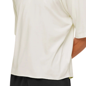 Mens Oversized Gym T Shirt Breathable Performance Athletic Workout Tee Loose Fit Training Fitness Shirt <b>Cream</b> White - Product Image 6