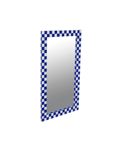 Miroir mural décoratif de haute qualité fait main avec incrustations de os et motif carré, cadre en résine pour décoration de mariage - Blatant Exports - Product Image 2