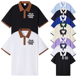Polo Personalizado de 240G, Estilo Americano, Tallas S-3XL, Hombros Caídos, Peso Pesado, 100% Algodón, 2 Botones, Cuello en Color de Contraste, Unisex para Hombre - Product Image 1