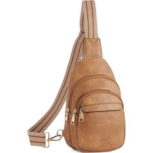 Bolso Bandolera Pequeño de Cuero para Mujer, Práctica Riñonera, Bolso de Pecho para Viaje - Product Image 1