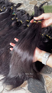 วิกผมมนุษย์วิกผมต่อแบบสั้นทำจากผมมนุษย์ผมตรงเงางามแบบเต็มศีรษะ - Product Image 4