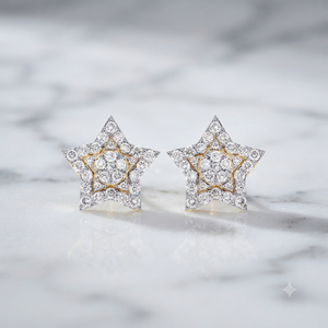 Trendy Unique Fine Women's Jewelry SHRAMAN DIAMOND 10K Gold Plated Rhodium Custom Large Star Bling <b>Charm</b> Diamond Engagement Gift - Product Image 6