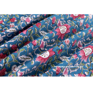 Tissu en toile de coton imprimé à la main, motif canard, vendu au mètre, textile indien pour ameublement et décoration, tissu durable pour la couture et la décoration intérieure - Product Image 1