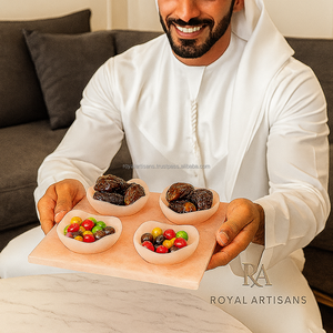 Juego de cuencos de resina de lujo con bandeja Base, cuencos decorativos para dulces, dátiles y aperitivos, juego de platos para servir, vajilla hecha a mano de lujo - Product Image 2