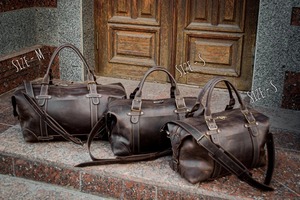 กระเป๋าเดินทางหนังสไตล์เรโทร กระเป๋าถือขนาดใหญ่ ใส่ของได้เยอะ พกพาสะดวก กระเป๋าเดินทางขึ้นเครื่องบินได้ มีช่องใส่พาสปอร์ตด้านนอก ซิปทำมือ - Product Image 4