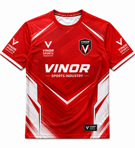 เสื้อว่ายน้ำวินอร์ สปอร์ตส์ สีแดง แขนสั้น พิมพ์ลายแบบซับลิเมชั่น เป็นมิตรกับสิ่งแวดล้อม ป้องกันแบคทีเรีย ผ้ายืดสแปนเด็กซ์ แห้งเร็ว สำหรับผู้ใหญ่ ทั้งชายและหญิง - Product Image 6