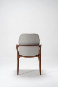 Fauteuil de salle à manger en teck de qualité supérieure avec siège rembourré – Chaise de restaurant commerciale pour hôtel et café - Product Image 5