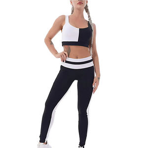 Ensemble de yoga d'hiver pour femmes avec short et haut en spandex/polyester, uni, écologique et à séchage rapide, vêtements de sport décontractés pour la salle de sport - Product Image 2