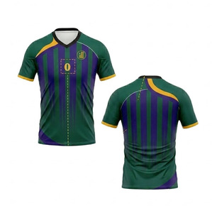 Maillot de rugby personnalisé à manches courtes, séchage rapide, matière respirante, design par sublimation, idéal pour les vêtements de sport d'équipe et l'entraînement - Product Image 1