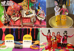 Punjabi mariage Maiyan décoration accessoires Phulkari décoration accessoires pour Batna cérémonie Jaggo nuit mariage accessoires décoratifs USA - Product Image 5