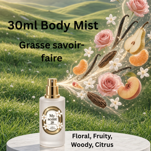 Brume pour le corps 30 ml, ingrédients français, parfum rafraîchissant longue durée, vente en gros, OEM, étiquette privée - Product Image 1