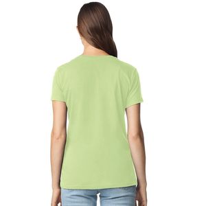 Camiseta de algodón de manga corta con cuello redondo para mujer, informal, suave, transpirable, cómoda, básica, a la moda, al por mayor - Product Image 2