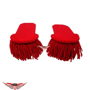 Epaulettes para tropas de 3 colores, color rojo de lujo, bordado a mano con hilo de oro, epaulettes ceremoniales con flecos. - Product Image 1