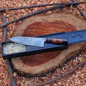 Couteau de cuisine en acier Damas avec manche durable pour la préparation des aliments et la cuisson des repas, couteau Damas de qualité supérieure - Product Image 6