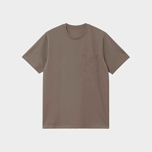 Nouvel Arrivage T-shirt en Coton Coupe Droite pour Homme, Couleur Unie, Col Rond, Manches Courtes, Décontracté, en Jersey Tricoté, Teint Uni - Product Image 5