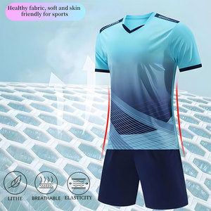 Ensemble de maillot de foot pour homme, produit incroyable, séchage rapide, anti-rétrécissement, short à taille élastique haute élasticité, respirant - Product Image 5