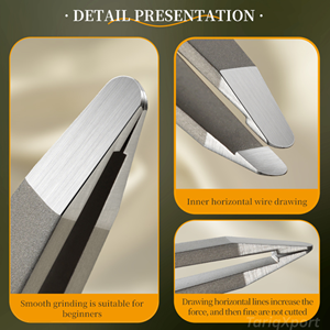 Pince à épiler ultra-fine inclinée professionnelle en acier inoxydable pour l'épilation des sourcils et des poils du visage avec une précision ultra-élevée - Product Image 4