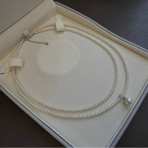 Collier de perles rouges chinoises de 3-4 mm - Product Image 2