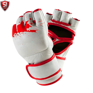 ถุงมือฝึกซ้อมแบบครึ่งนิ้ว PU ยี่ห้อ SUMROOS INDUSTRY สำหรับ MMA มวย และศิลปะการต่อสู้อื่นๆ ปรับขนาดได้ด้วยแถบตีนตุ๊กแก - สามารถปรับแต่งได้ - Product Image 6