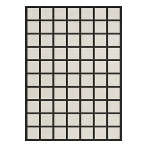Tapis géométrique en laine tufté à la main, design moderne, motif quadrillé, sur mesure, fabrication en usine - Product Image 6
