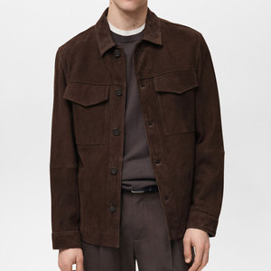Timeless Casual Outerwear Winter <b>Suede</b> Leather <b>Jacket</b> Refined Texture Comfortable Wear Designed For Travel And Everyday Fashion - Product Image 1