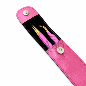 Pince à épiler professionnelle en acier inoxydable testée à la main, rose doré, avec logo personnalisé, légère, pour extensions de cils - Product Image 4