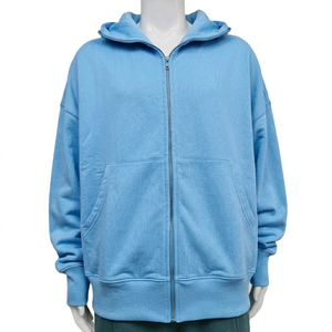Men Full Zip Up Hoodie Premium Cotton Blend Hooded Sweatshirt Lightweight Casual Streetwear Everyday Activewear Jacket - Product Image 2