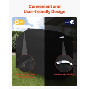 Copertura per Barbecue Resistente all'Acqua e alle Intemperie da 63 Pollici, in Poliestere 600D, Accessori per Grill da Esterno - Product Image 5