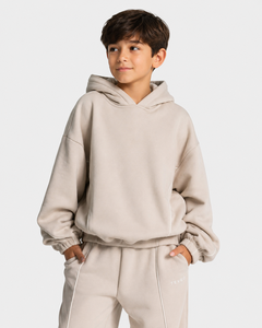 Sweat-shirts à capuche décontractés et respirants pour garçons, avec lignes contrastées, en molleton premium, coupe oversize, vente en gros - Product Image 3