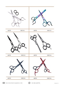 กรรไกรตัดผม 5.5 นิ้ว 6 นิ้ว ใบมีดตรง ชุดตัดผมสำหรับมือขวา สีดำ A1020 กรรไกรตัดผมระดับพรีเมียมสีทองสำหรับร้านเสริมสวย - Product Image 6
