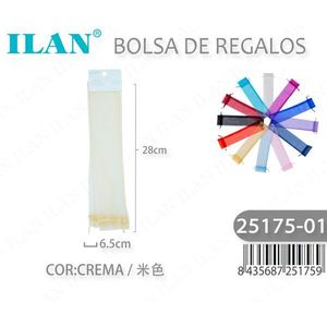 Sacchetto Regalo in Organza Ilan 6,5x28 Cm Beige per Confezioni Regalo - Product Image 3
