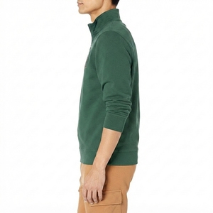 Sweat-shirt décontracté pour homme, automne, rouge, col zippé, tricoté, avec poche et logo imprimé, à prix avantageux - Product Image 6