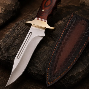 มีดแคมป์ปิ้งเหล็กกล้าคาร์บอนทำมือคุณภาพพรีเมียม LEGACY BLADES ด้ามไม้ พร้อมปลอก มีดใบตาย ผู้ผลิต OEM - Product Image 4