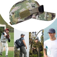 Casquette tactique d'extérieur, chapeau de pêche d'été avec protection solaire, pare-soleil pour l'alpinisme, chapeau en maille Ripstop avec fermeture auto-agrippante