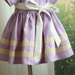 2025 Fabricación de Vietnam Diseño único Bordado con cuentas Tafetán Vestido de princesa O-cuello Multicolor 100% ODM Colección-Lisa - Product Image 6