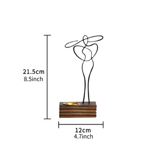 Wooden Incense <b>Burner</b> Set Gold and Black Wire Art Design Aromatherapy Decor All Season Use - Product Image 4
