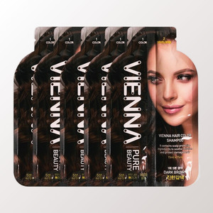 Teinture capillaire coréenne 5 minutes, couvrance des cheveux blancs, faible irritation, 5 applications, brun foncé, 1 pièce - Product Image 5