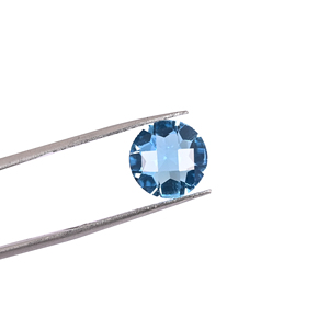 Topacio Azul Suizo Natural de 3.5 Quilates, Corte Redondo de 10x10 mm, Gema Suelta para Joyería - Product Image 5
