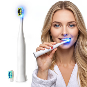 SonicBlu Electric Toothbrush for Home Use – Sonic Toothbrush with Blue LED – Gentle Bristles, Smart <b>Timer</b> & Whitening Boost Tech - Product Image 1