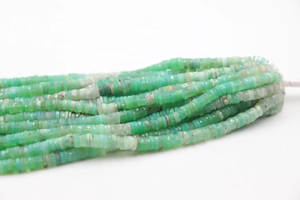 Cuentas de rueda de ópalo de crisoprasa natural sombreadas 6MM 16 pulgadas cuentas de neumático facetadas en forma de Heishi - Product Image 4