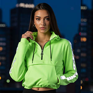 Sweat-shirt de jogging à capuche demi-zip surdimensionné pour femme, personnalisé, de haute qualité, OEM, écologique, pour l'extérieur, vente en gros - Product Image 1