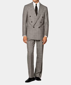 Costume Homme Élégant à Carreaux Croisé de Haute Qualité – Blazer et Pantalon Gris sur Mesure – Idéal pour Mariage et Tenue de Cérémonie/Business - Product Image 4