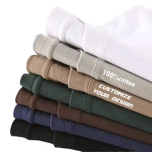 T-shirt Homme Personnalisé Uni 400 GSM Coton Lourd 100% Coupe Oversize Épaules Tombantes Style Boxy Écologique Streetwear - Product Image 1