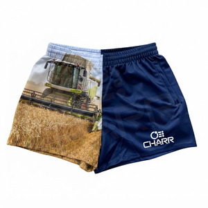 Shorts Deportivos Personalizados para Niños, Shorts Deportivos con Estampado Floral y Cuadros para Mujer, Shorts Deportivos Australianos para Pesca, Caza y Rugby con Bolsillos con Cremallera - Product Image 1