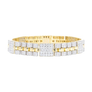 Premium Men's 7.28CTW Diamond Tennis Bracelet en oro de 14K un símbolo de gusto refinado - Product Image 1