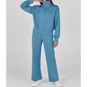 ชุดวอร์มแบบ unisex สำหรับออกกำลังกาย วิ่ง หรือใส่ลำลอง ชุดสองชิ้นขายาว แห้งเร็ว ยืดได้สี่ทิศทาง ระบายอากาศได้ดี มีไซส์พลัส - Product Image 3