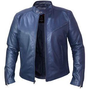 <b>Men's</b> Pink <b>Suede</b> Moto <b>Jacket</b> Stand Collar Zipper Closure Slim Fit Autumn Wear - Product Image 1