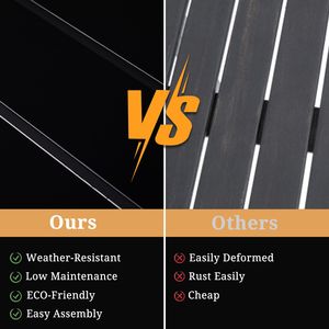 Table de bar rectangulaire étroite de 55 pouces pour l'extérieur, avec roulettes, pour balcon, patio, jardin ou cour - Product Image 5